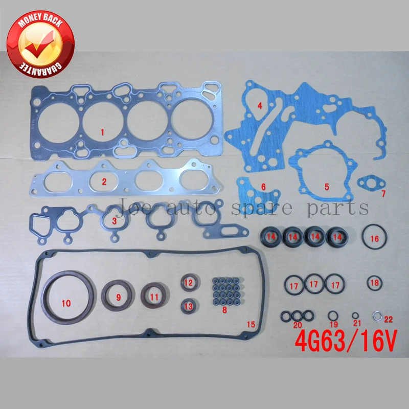 4G63 16V полный комплект прокладок двигателя для Mitsubishi L200/DELICA/L400 2.0L 1997CC 1994 2007 50218200