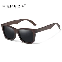 ezreal new fashion bamboo wood polarized sunglasses driving square style sun glasses male goggle uv400 women men brand designer