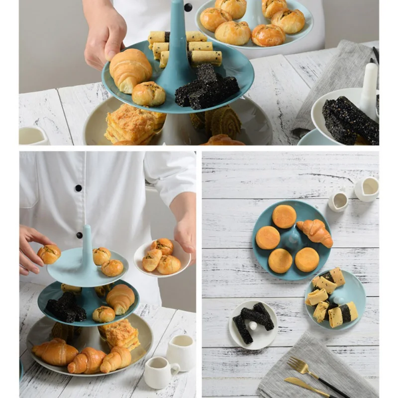 3-х уровневый Пластик подставка для свадебного торта фруктовый десерт