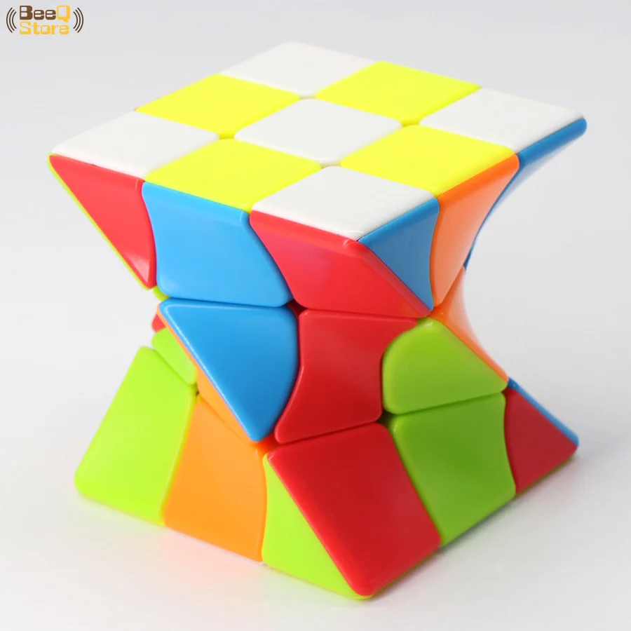 Извилистый куб крутящийся магический без наклеек 3x3x3 красочный головоломка 3x3