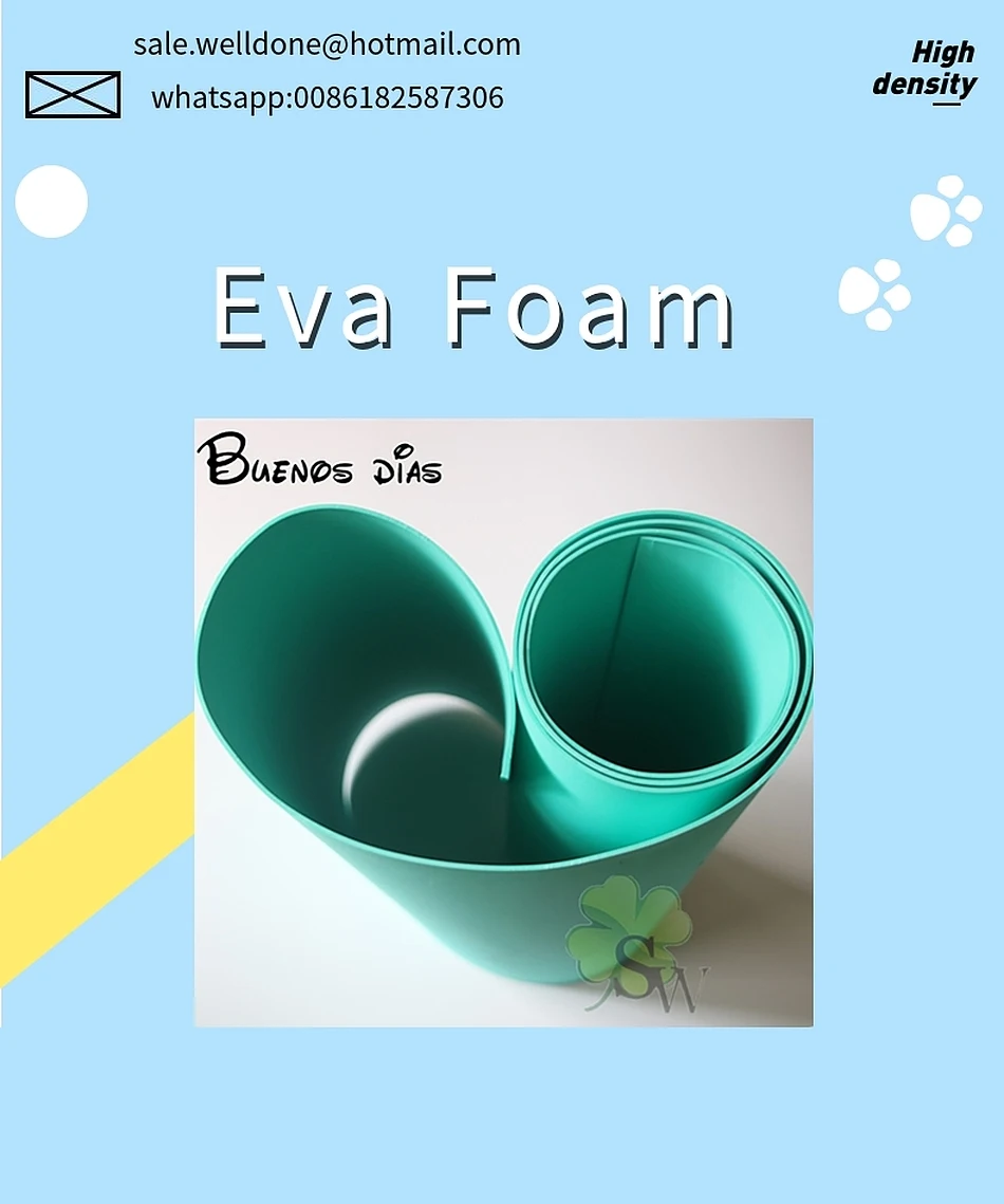 6mm Aqua Green Environmental Eva foam sheets,Craft eva, Easy to cut,Punch sheet,Handmade cosplay material