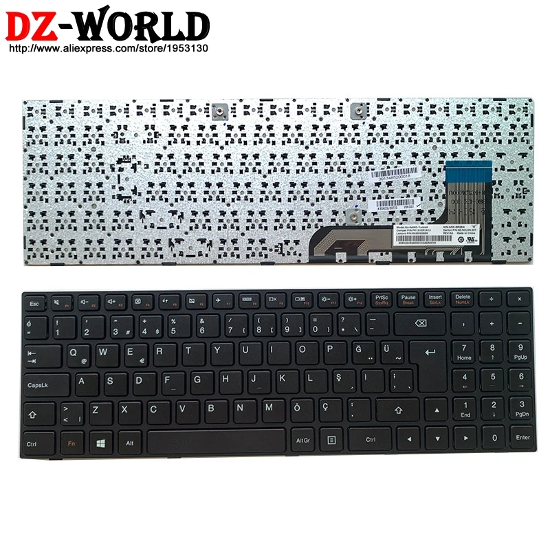 Новая Оригинальная Черная Турецкая клавиатура для Lenovo Ideapad 100-15IBY B50-10 Серия