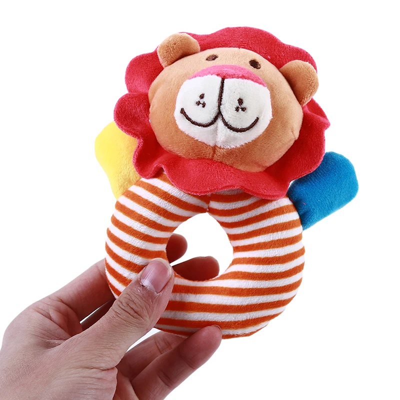 

Rattle Toys Baby Kids Cartoon Animal Plush Hand Bell Stroller Crib Hanging Rattles Infant Educational Toys Gifts 0-12 Months