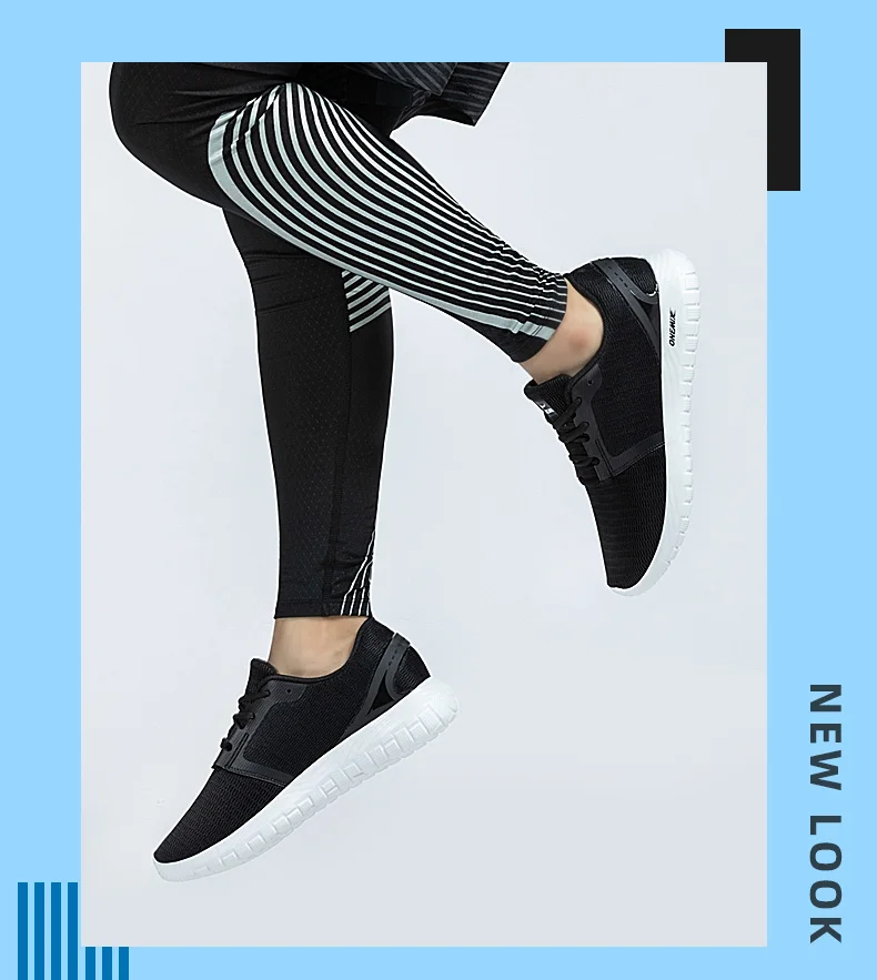 Женские кроссовки для бега ONEMIX Белые Повседневные Дышащие сетчатые тенниса на