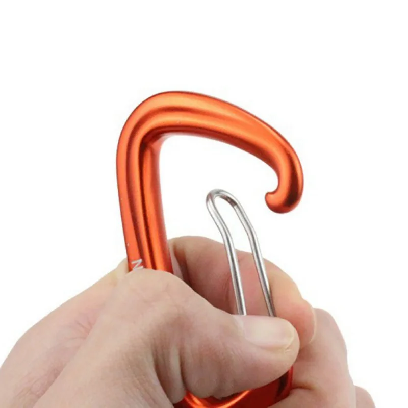 

Fishing CC1 5Pcs Aluminum Alloy Carabiner Keychain Outdoor Camping Climbing Snap Clip Lock Buckle Hook Fishing Tool 5 Color