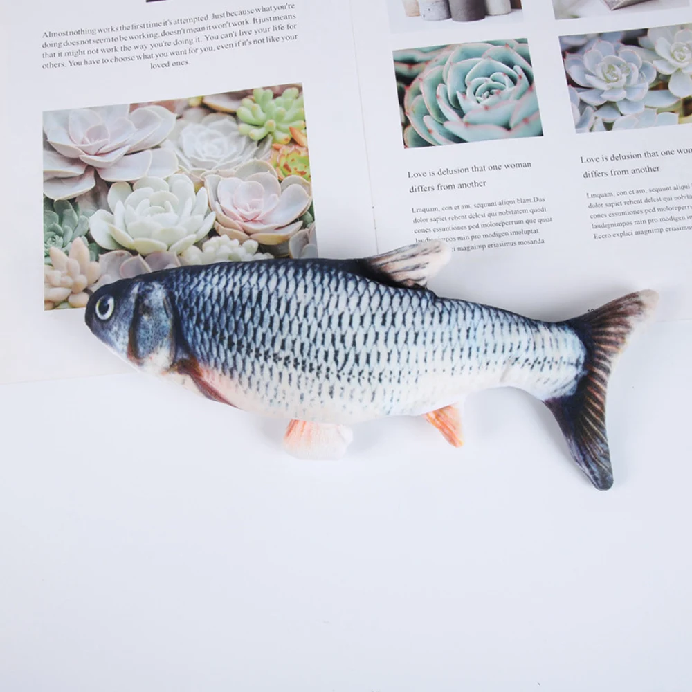 

Electric Cat Toy 3D Fish USB Charging Simulation Fish Interactive Cat Toys for Cats Pet 2021 Pet Suppliers Accessories Freeship