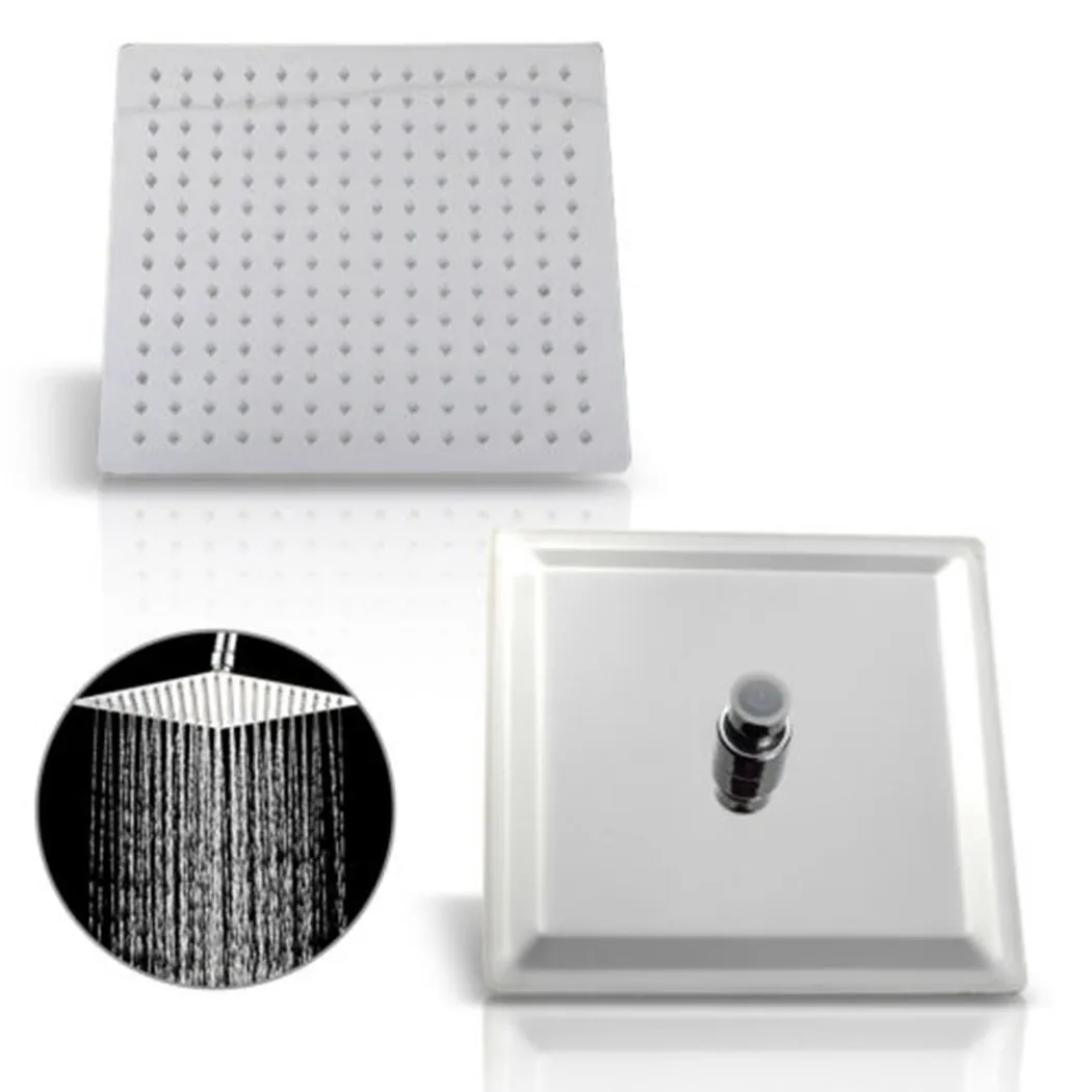

8/6In Square Stainless Steel Shower Head Rainfall Overhead Shower Chrome High Pressure Hand Held Shower Head Rain Shower Luxury