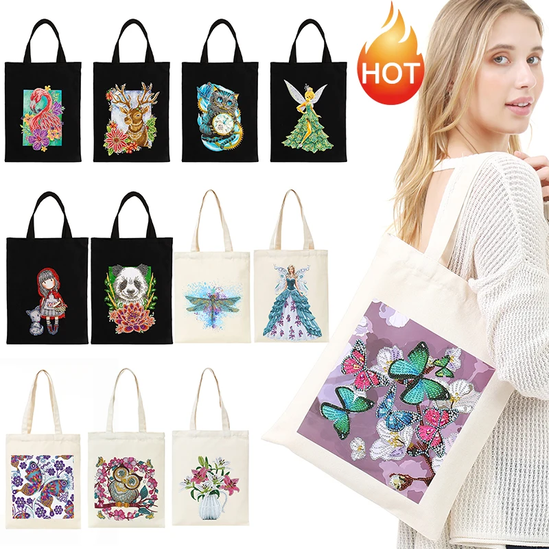 5D DIY экологически чистая сумка для алмазной живописи покупок с мозаичной