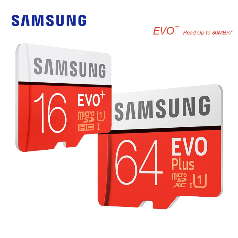 Micro SD карта памяти SAMSUNG EVO Plus/PRO Enduran 512 ГБ 256 128 64 32 U3/U1 класс 10 U1 microSDXC/SDHC + 16 Гб ГБ|Карты