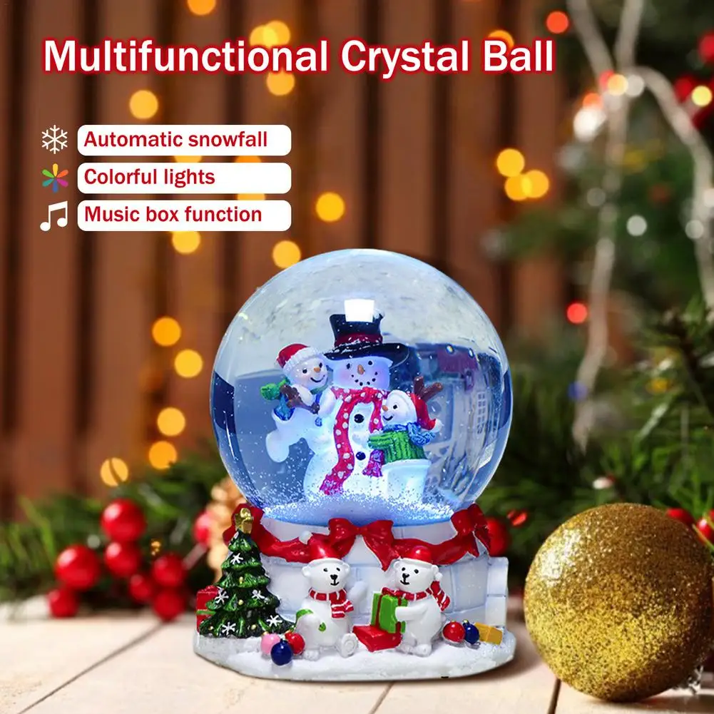 

Рождественский снеговик хрустальный шар снег музыкальная шкатулка красосветильник вая музыкальная шкатулка Рождественский подарок на де...