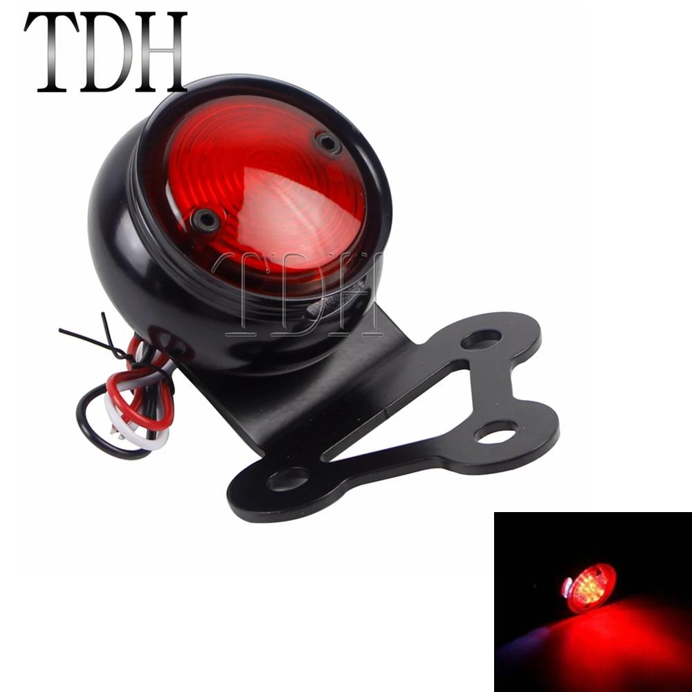 

Motorcycle LED Taillight 12V Motorbike Rear Stop Brake Lamp License Plate Light For Harley Cafe Racer Bobber Custom