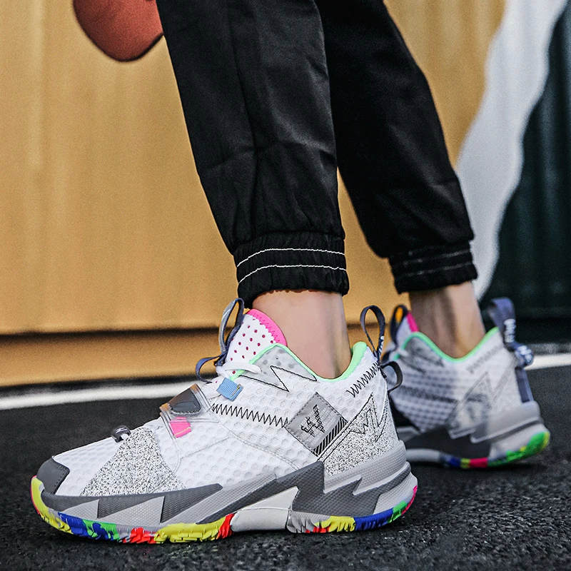 New Rainbow Men Basketball Shoes Fashion Street High Sneakers Men Breathable Unisex Superstar Designer Shoes zapatos baloncesto