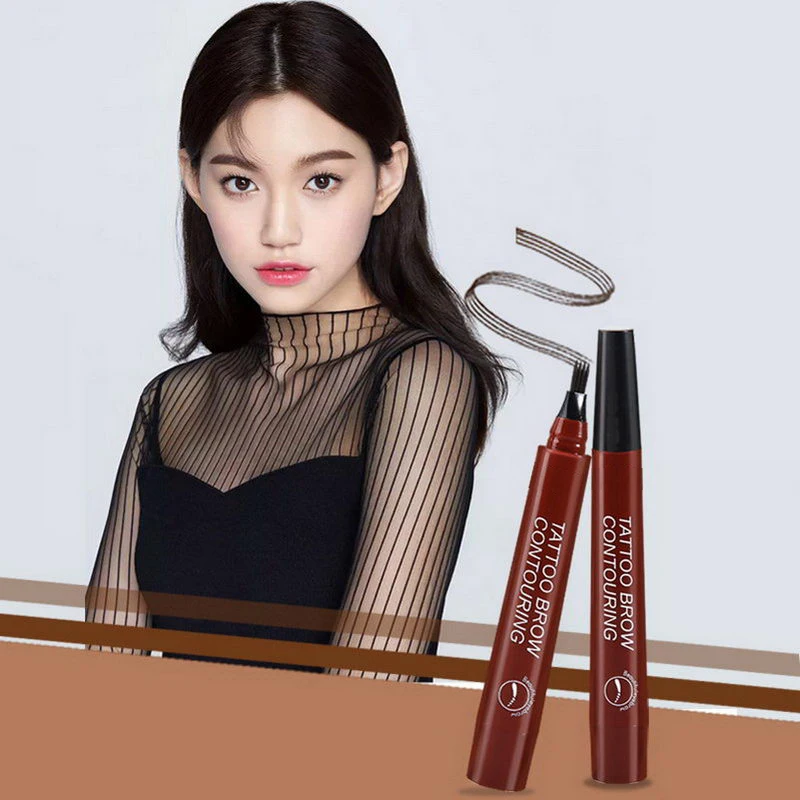 Жидкий наконечник вилки для бровей блестящий водонепроницаемый долговечный