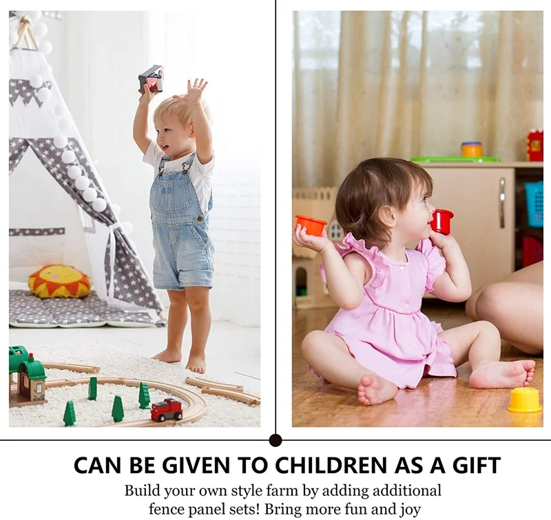 20 шт Мини забор Пластик сад игрушки Цветущий панели животноводческая ферма