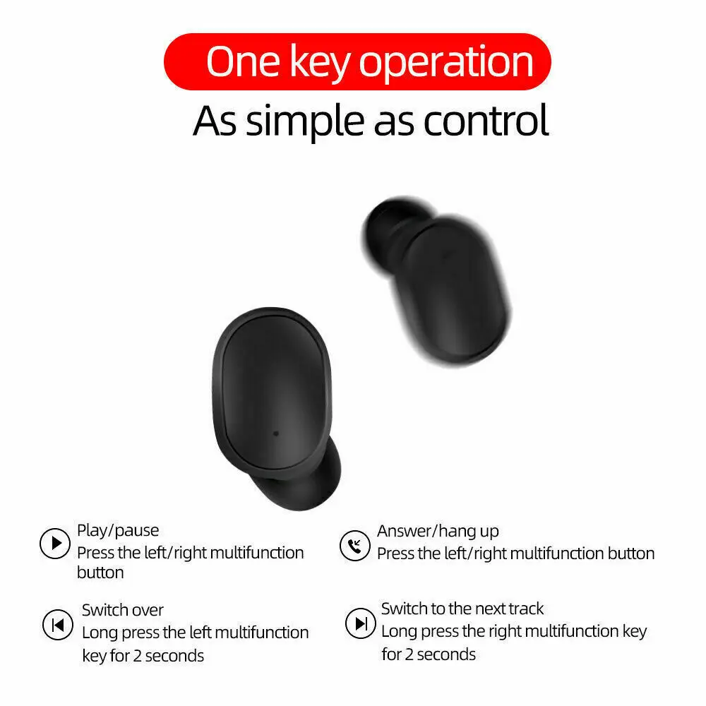 E6S TWS Bluetooth наушники PK Redmi Airdots беспроводные V5.0 светодиодный дисплей Сенсорная