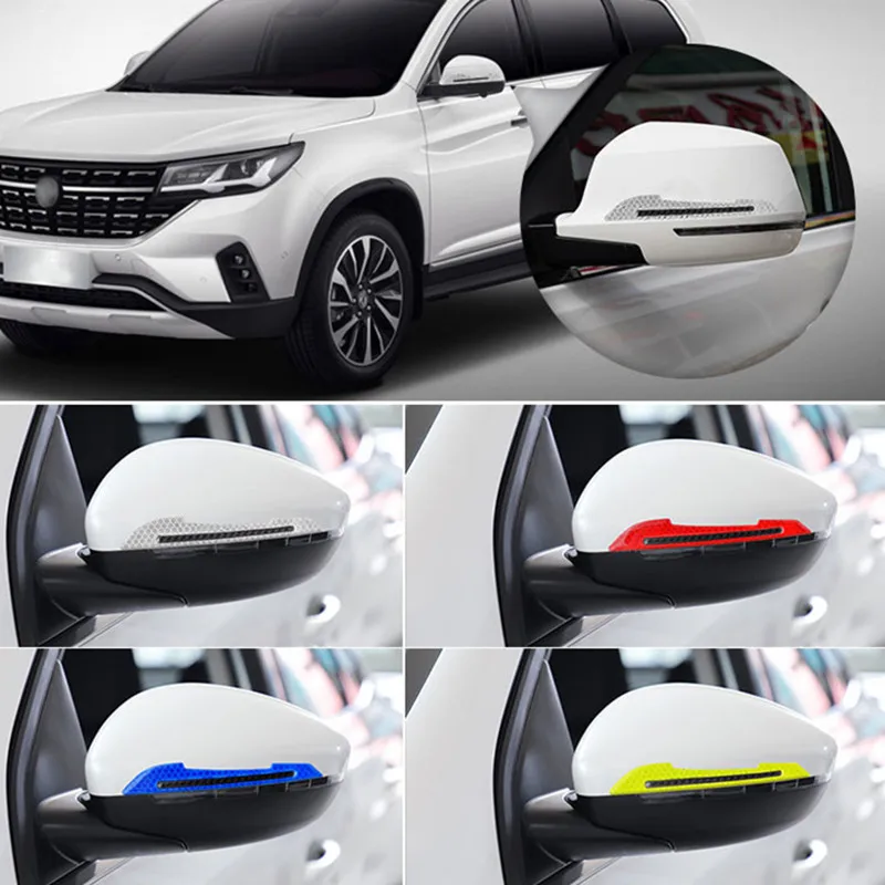 

1 Pair Car Rearview Mirror Reflective Sticker Car-styling Safety Warning Reflective Sticker Car Rearview Mirror Decorative Strip