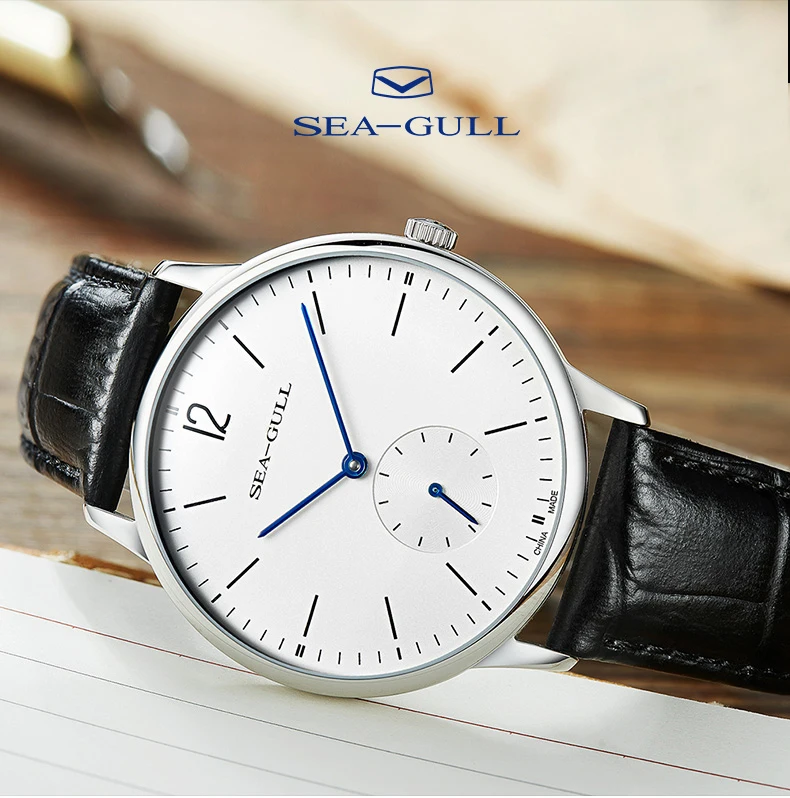 Seagull автоматические механические часы мужские часы ультра-тонкие часы деловые часы 50 метров водонепроницаемые часы в 819.17.6005