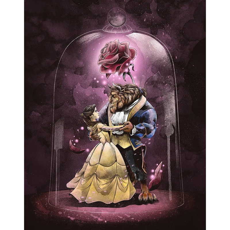 

New Arrival 5D DIY Diamond Painting Beauty And Beast Cross Stitch Rhinestone Mosaic Decor Full Square/Round Diamond Embroidery