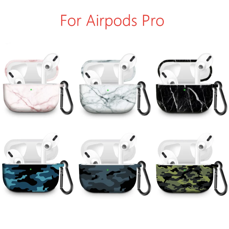 

Covers for Airpods Pro Case Silicone Cute Printed style airpods earphone air pods pro Accessories Airpods Cases with keychain
