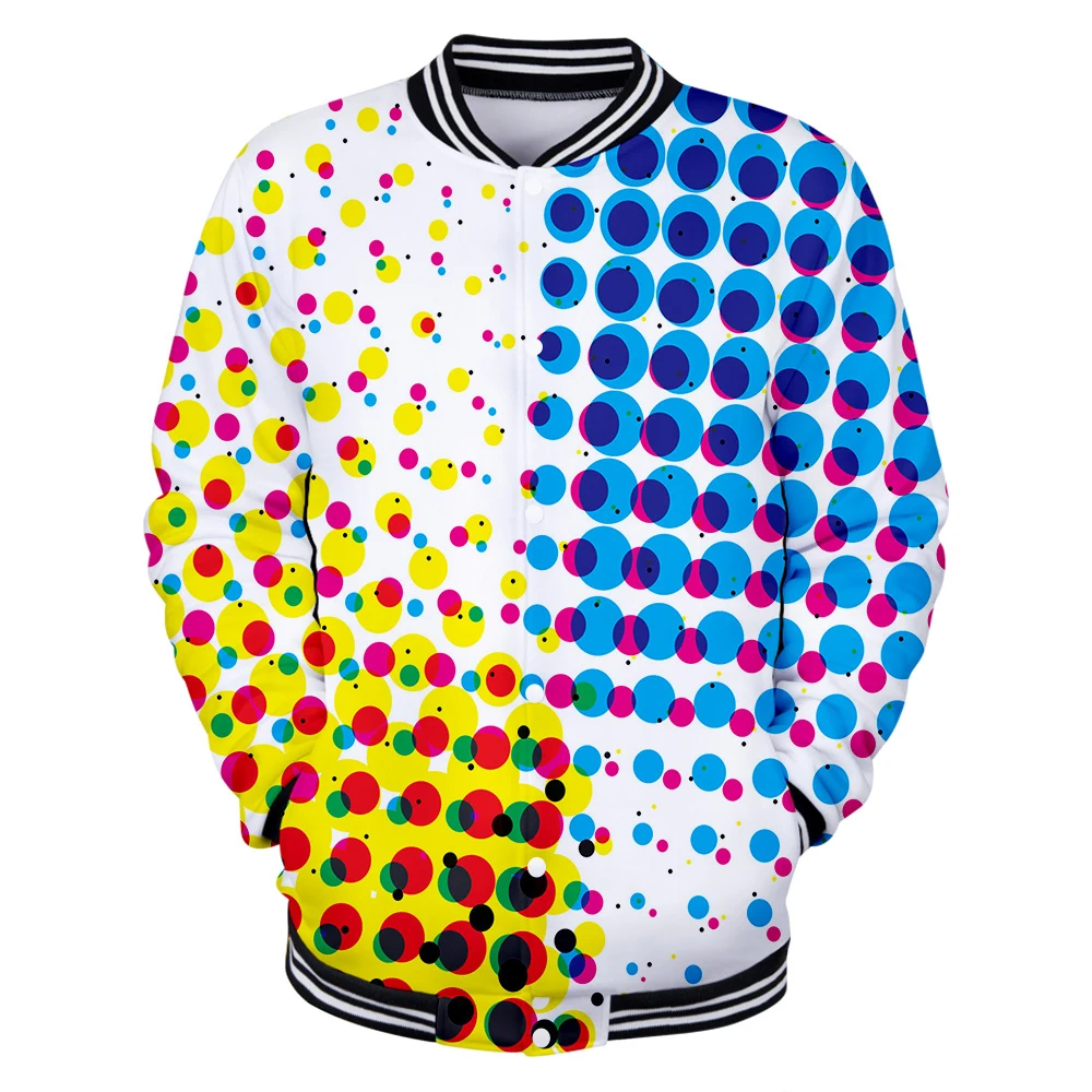 Куртка в поп-стиле Свитшот горошек 3D для мужчин и женщин новинка реалистичность