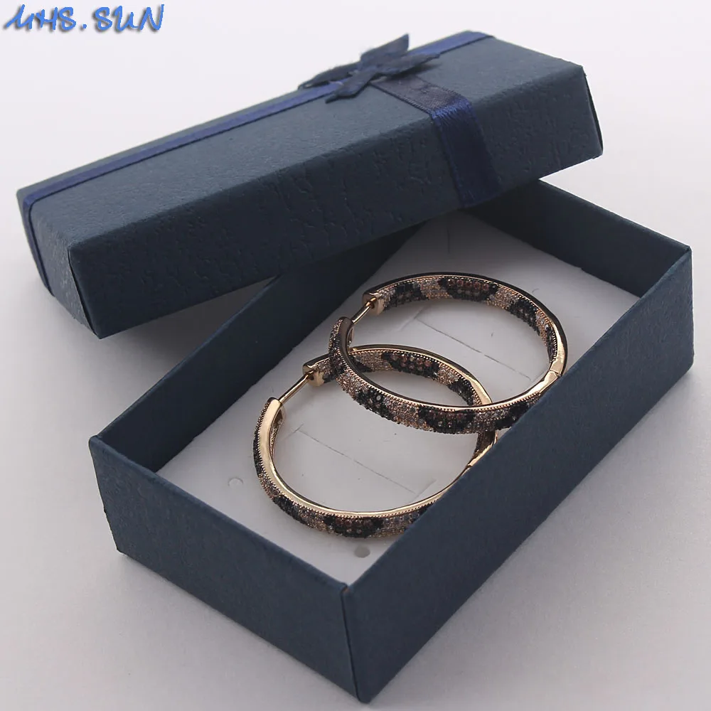 MHS.SUN новые большие леопардовые серьги-кольца для женщин/девушек модные мозаичные