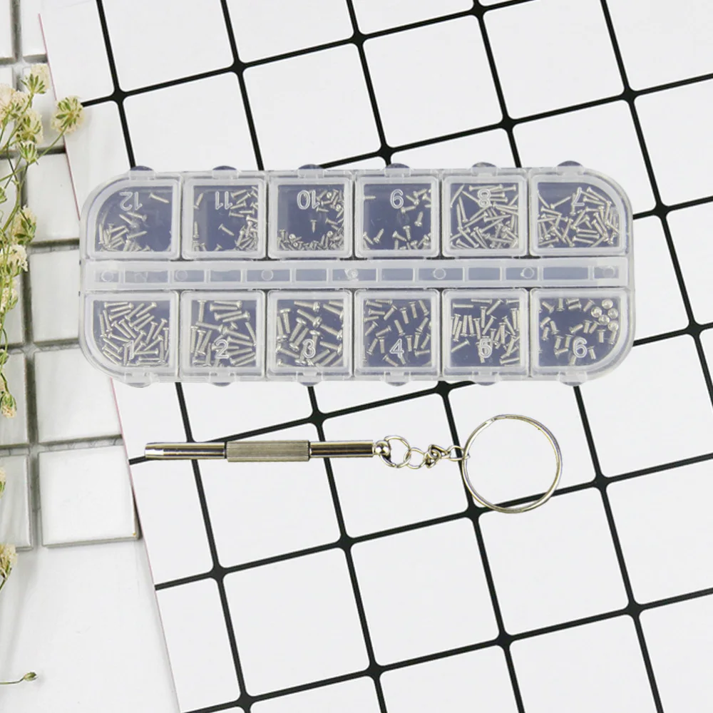 240 шт. набор винтов для ремонта очков с отверткой|Винты| |