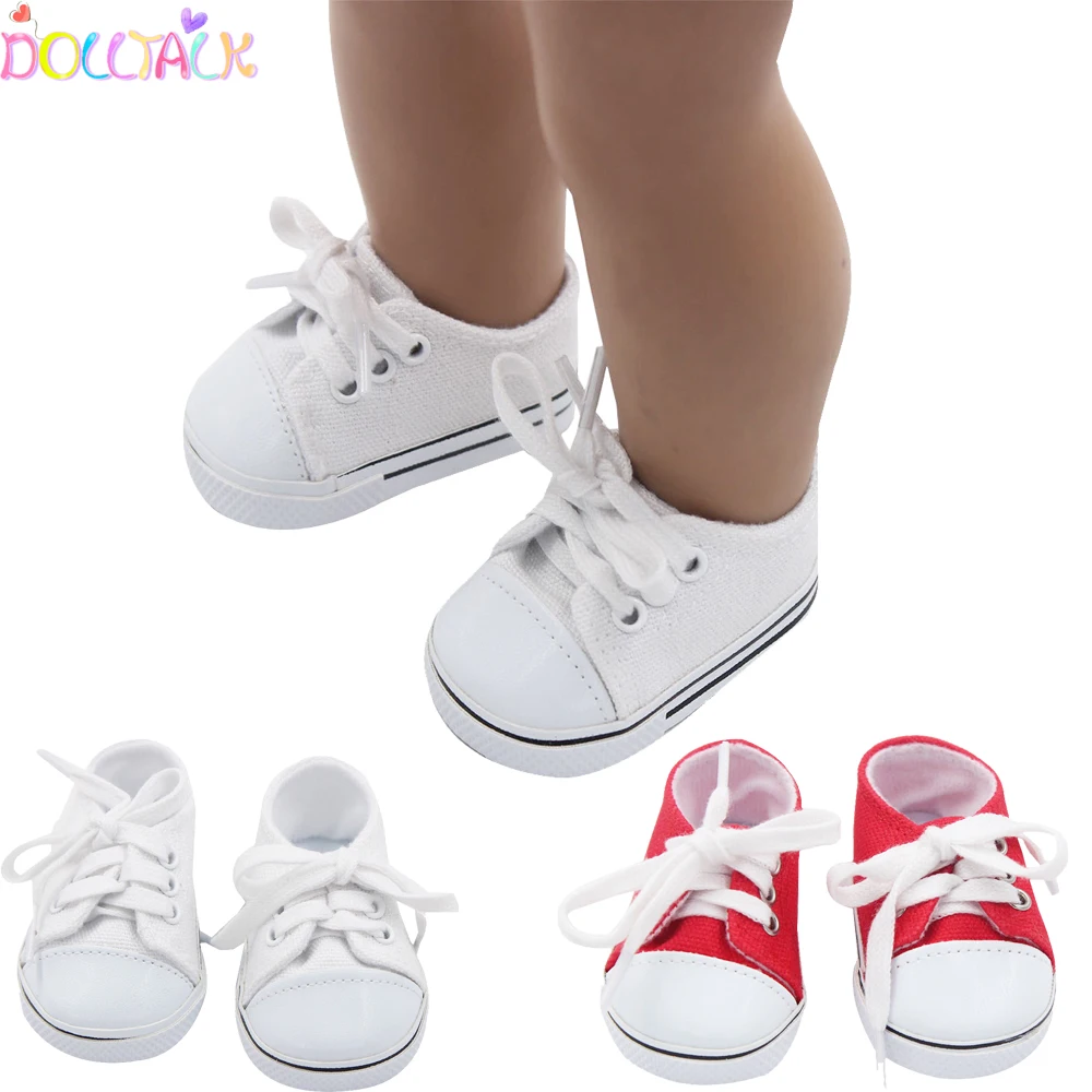 Модные холщовые кроссовки Doll Talk Baby обувь для девочек и 18 дюймов аксессуары кукол