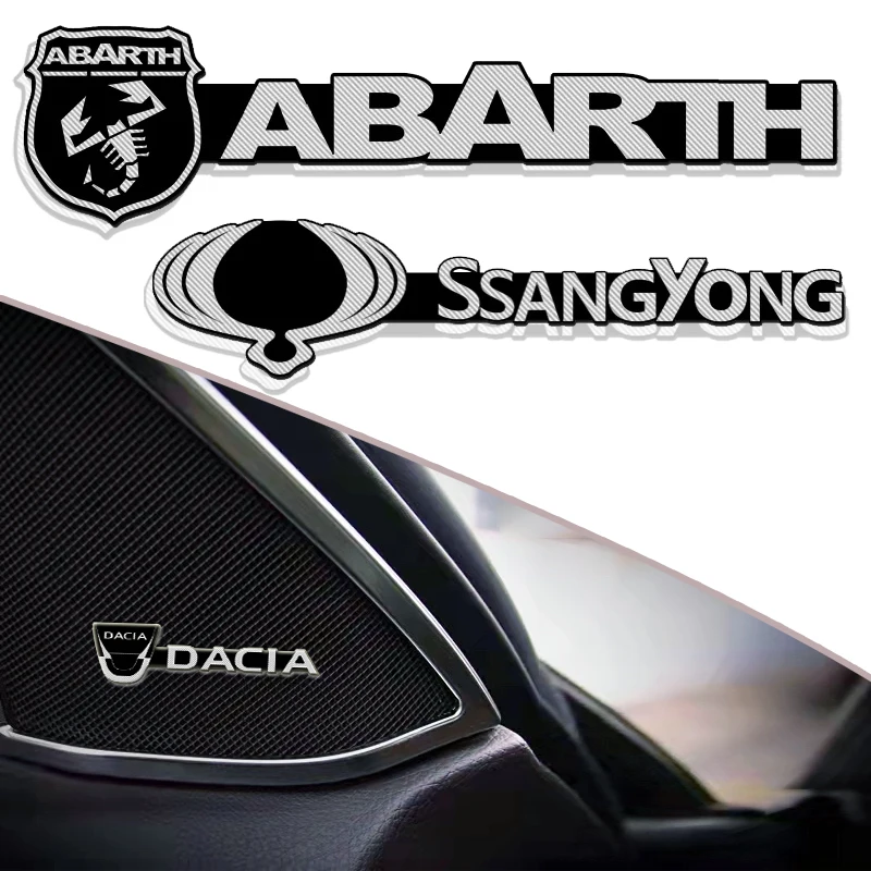 

2pcs Car Styling Car 3D Audio Decorate Aluminum Badge Stickers for Mitsubishi montero v20 v80 sport lancer ex car accessories