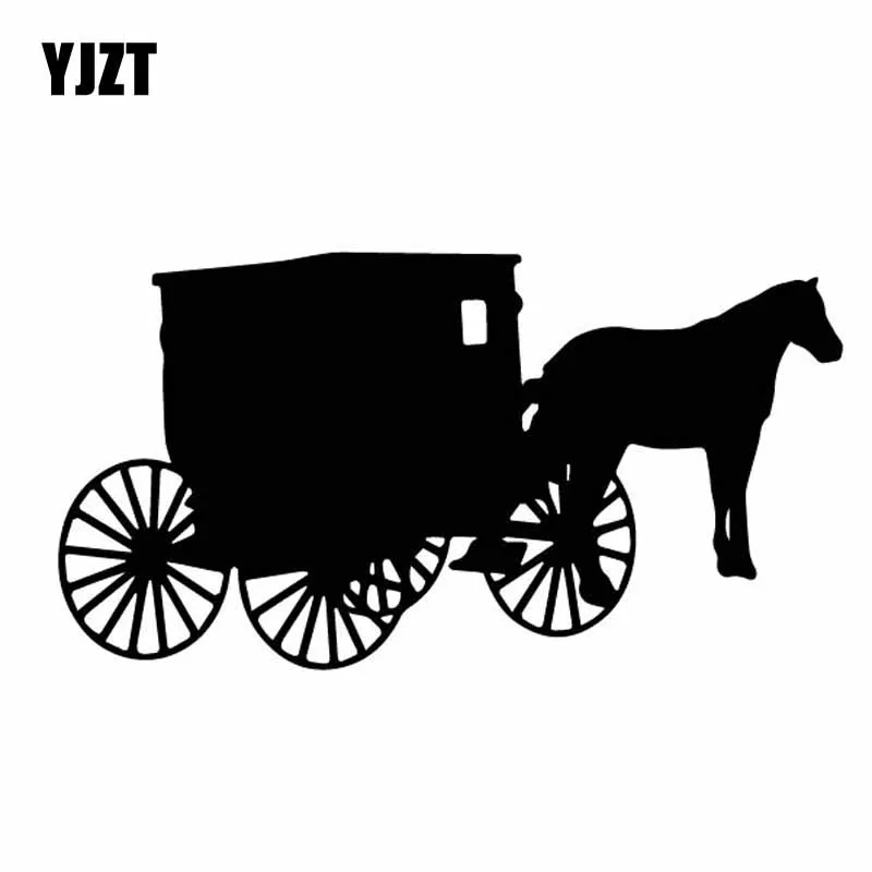 YJZT 15 2 см * 8 1 красивый и изящный силуэт кареты Виниловая наклейка автомобильная