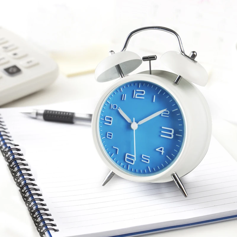 4 дюйма новая круглая двойной громкий звонок Будильник ночной Светильник