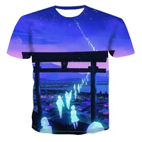 mans t shirt 3d new popular new landscape creative art design colorful funny tshirt for mens short sleeve and street style