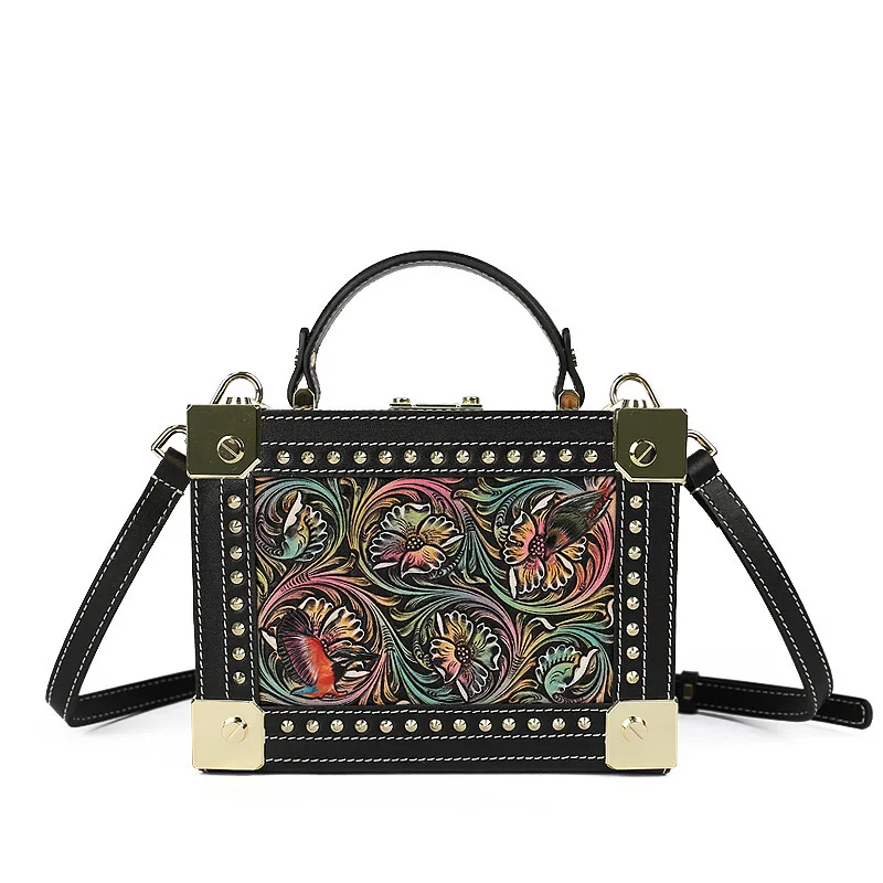 

Новинка 2021, винтажные роскошные сумки из натуральной кожи, женские сумки, дизайнерская современная сумка ручной работы, сумки на плечо с цве...