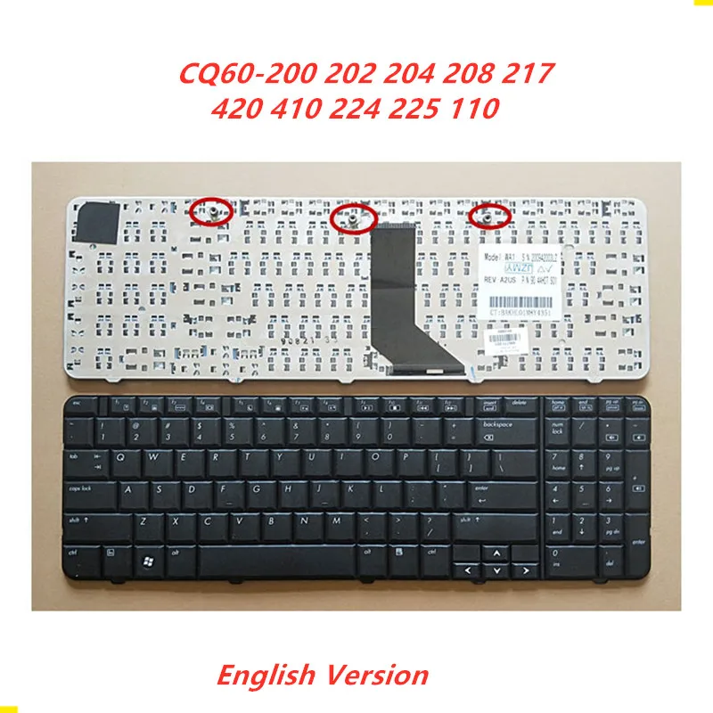 

Английская клавиатура для ноутбука HP CQ60-200 202 204 208 217 420 410 224 225 110, сменная Клавиатура для ноутбука