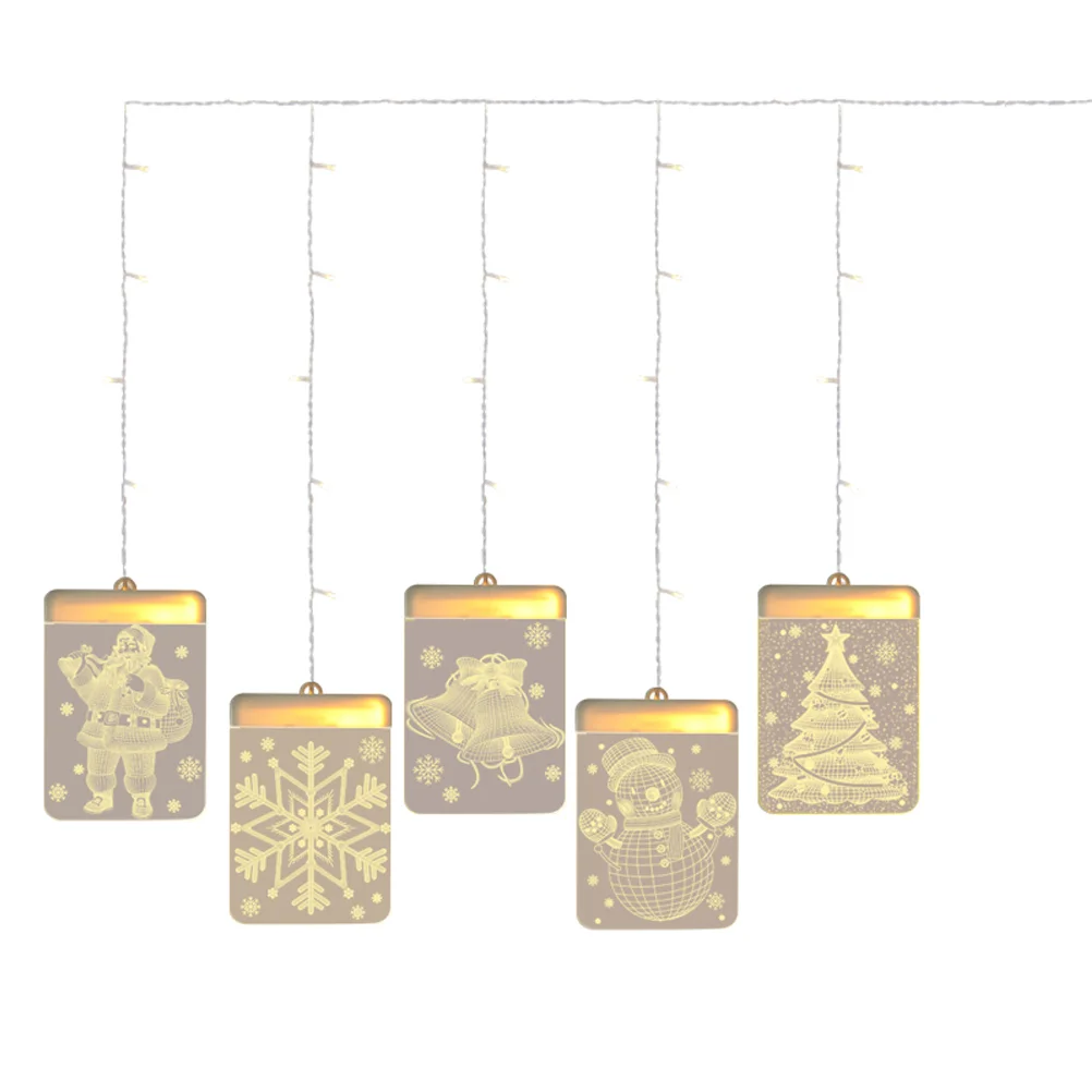 

Рождественская сказочная лампа для вечеринки, Рождественская лампа, строка для лампочек, Подвесная лампа с USB-зарядкой светодиодный светил...