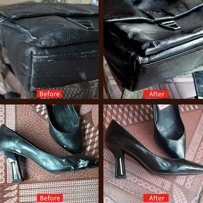 Кожаные шлепанцы для мебели 50 мл чернила черной обуви кожаная сумка красная