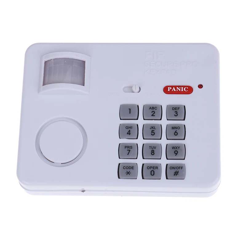 

Wireless motion sensor alarm with security keypad PIR home garage