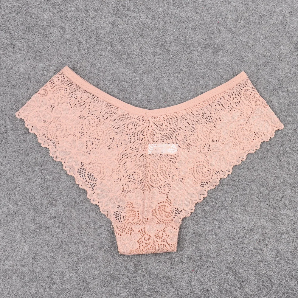 Полностью кружевные трусики для женщин Прозрачное нижнее белье женские