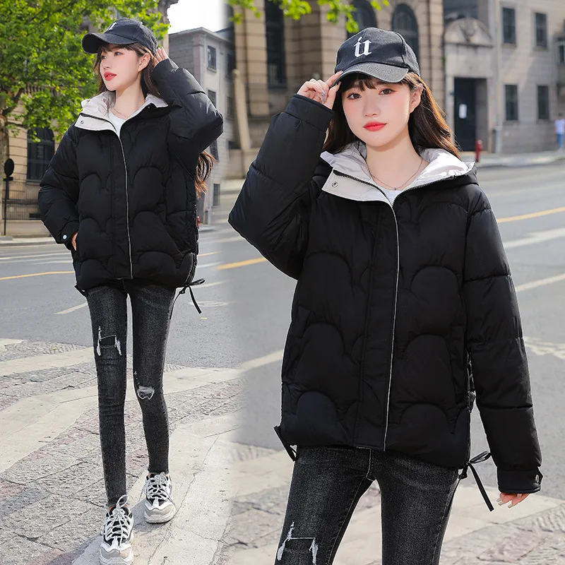 

Autumn Winter Parka Women's Korean Style Slim Warm Casual Hooded Oversize Jacket Clothing Casaco Abrigos Casaca Kaban Invierno