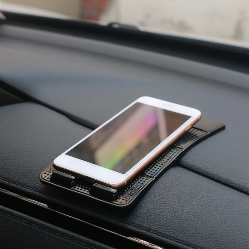 

Phone Holder Anti-Slip Car Dashboard Non-Marking Removable Gel Pads Foldable Non Slip Cell Phones GPS Mount Holder Mat