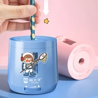 2 in 1 automatic pencil sharpener kawaii new electric color pencil sharpener for 6 8mm school supplies stationery with sticker