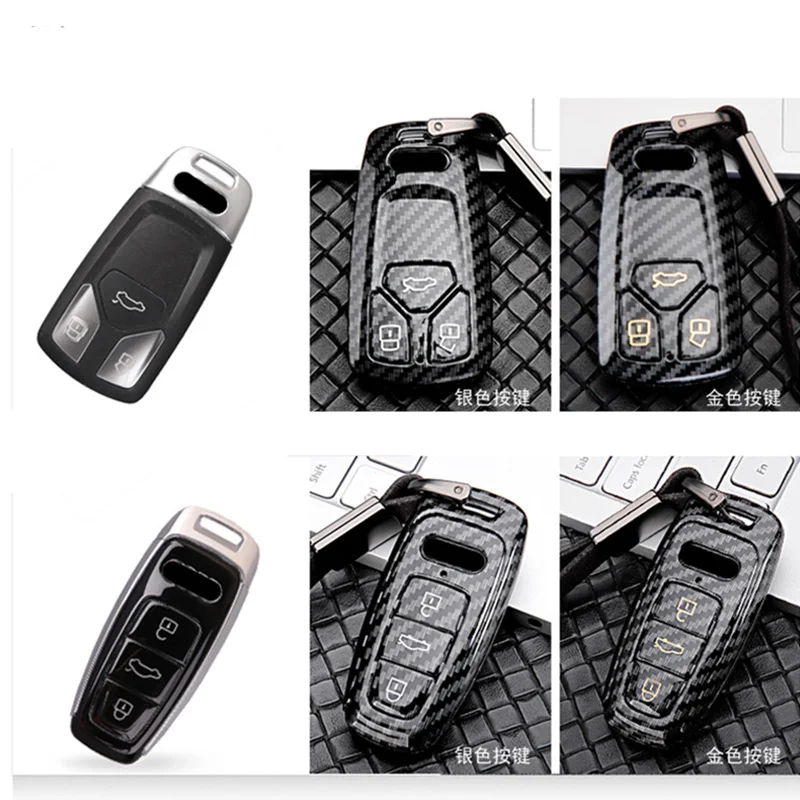ABS оболочка чехол для ключа автомобиля Audi A4 Новый A4L A5 A6L QT S5 S7 Q7 TTS A7 A8 Q8 2018 2019 умный