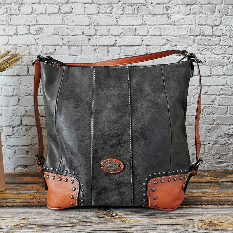 

IMYOK Vintage New Brand Handbag Women's Bags 2021 Hit Soft Leather luxury Designer Femal Ladies Shoulder Shopper Bags For Girls