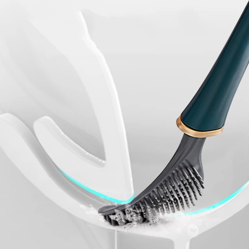 2021 силиконовая щетка для туалета Набор Щеток Для Чистки ванной комнаты настенная