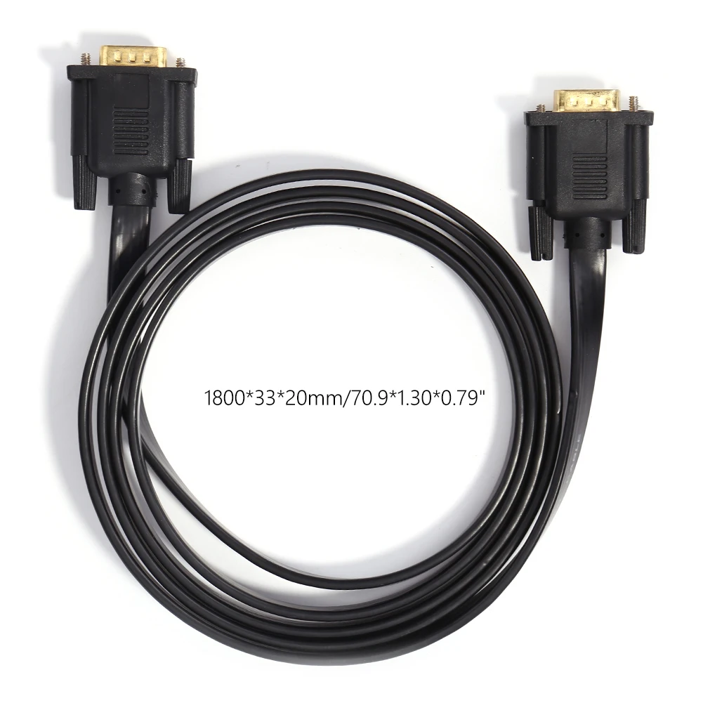 

1.8m VGA Cable VGA Male to VGA Male Cord for PC Monitor HDTV TV Projector