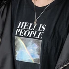 Женская футболка с радужным принтом Hello Is People, Повседневная Свободная футболка размера плюс, уличная одежда в стиле Харадзюку, лето 2019