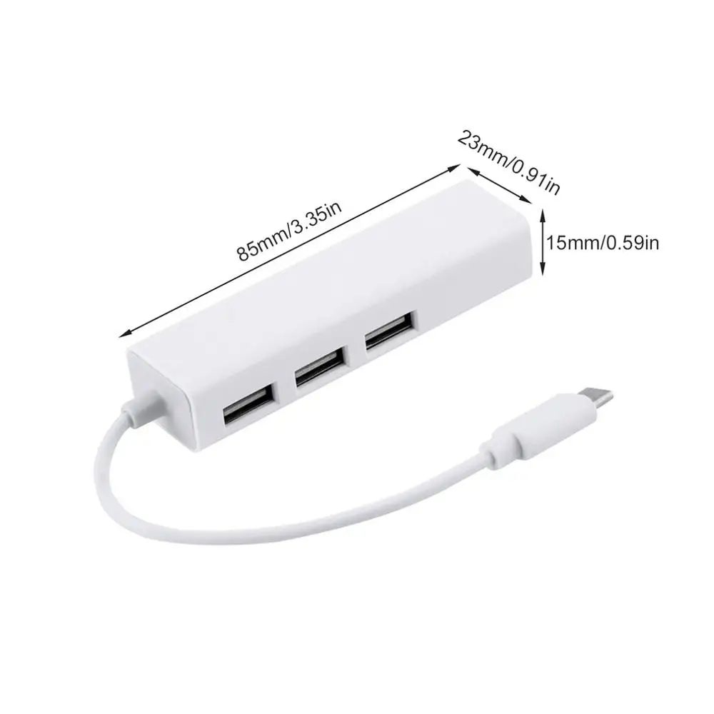 USB 3,1 Тип C USB-C несколько 3 портов концентратор с Ethernet Сетевая карта
