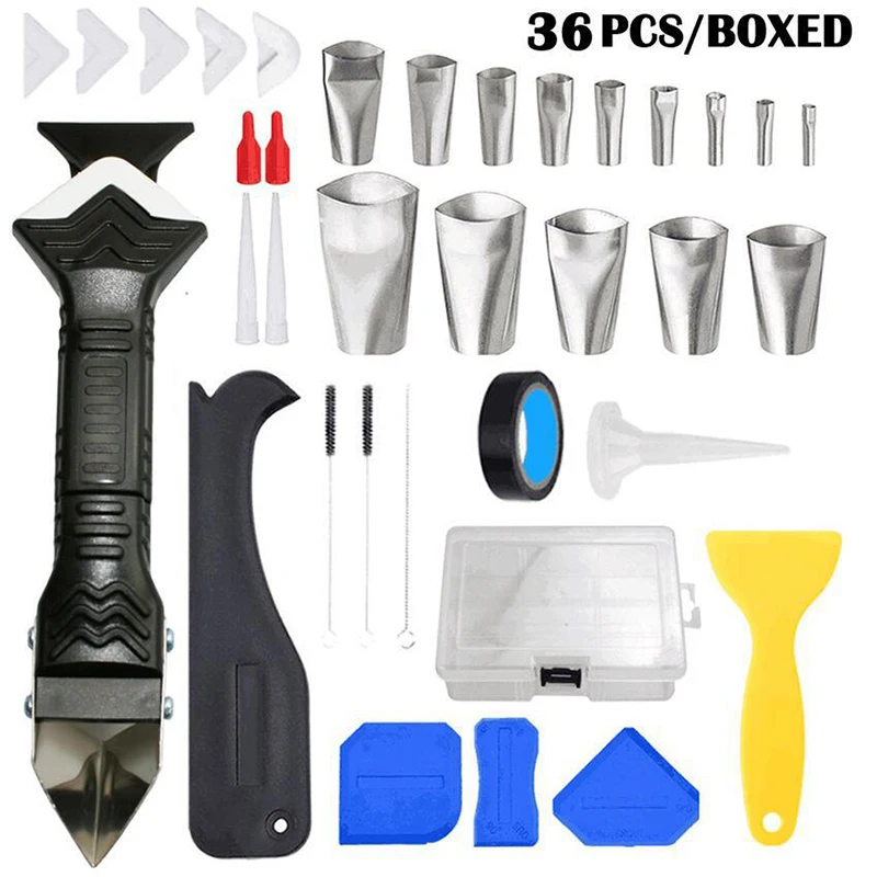 

36 Piece Caulking Tool Kit with Caulking Nozzle Finishing Agent Finishing Tool/Family Ideal Auxiliary Tool