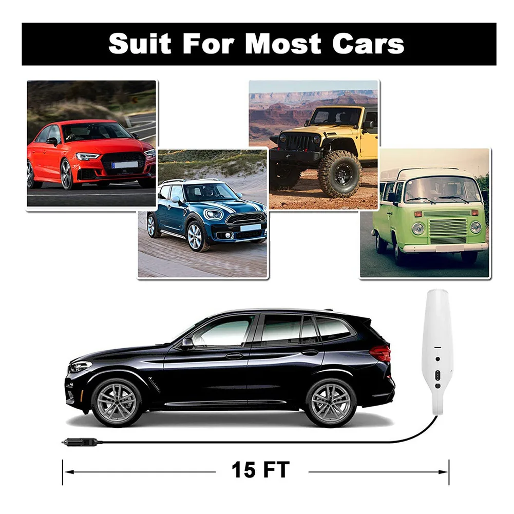 

120W 12V Handheld Wet/Dry Dual-use Strong Suction Car Cleaning Vacuum Cleaner