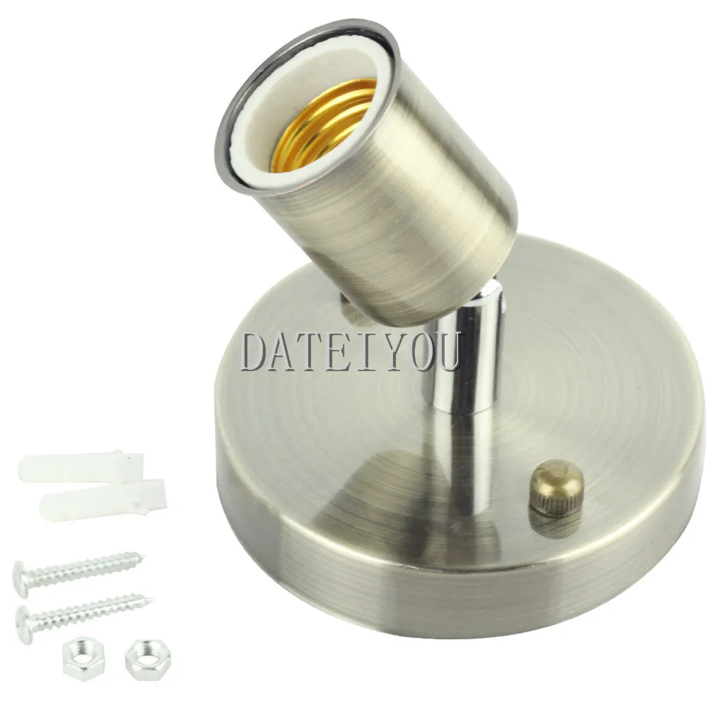 E27 бронзовый металлический Ретро универсальный держатель лампы от 180 градусов до