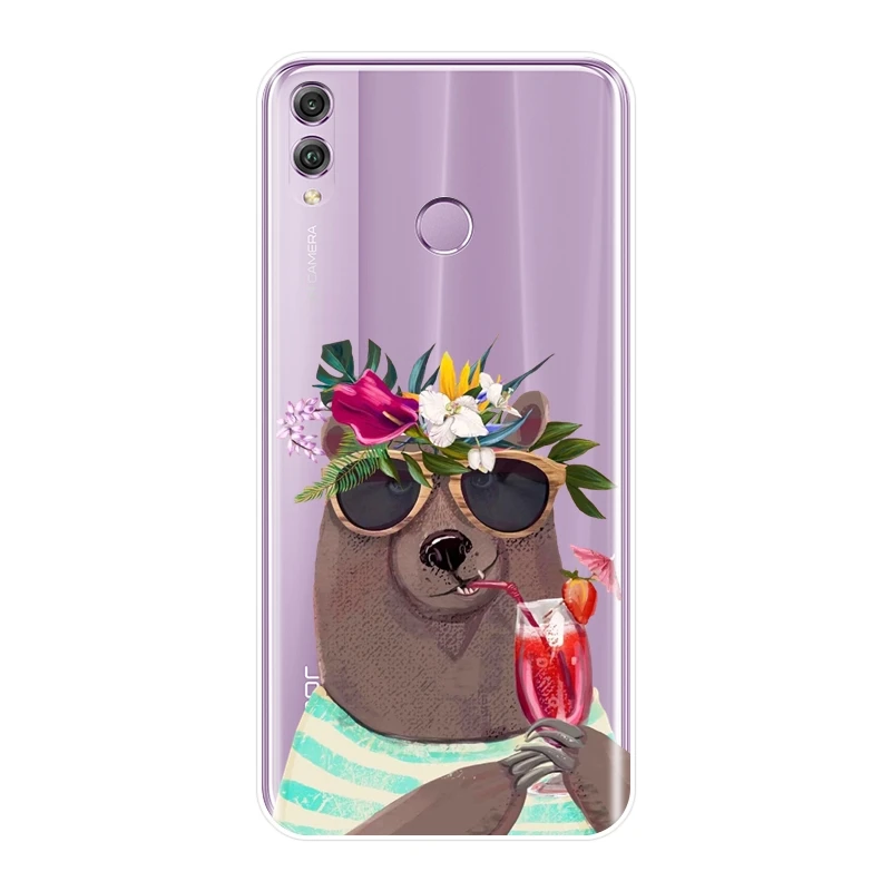 Задняя крышка для Huawei Honor 8X MAX 10 9 8 7 7S 7X 7A 7C Pro моппер Собака Кошка Силиконовый